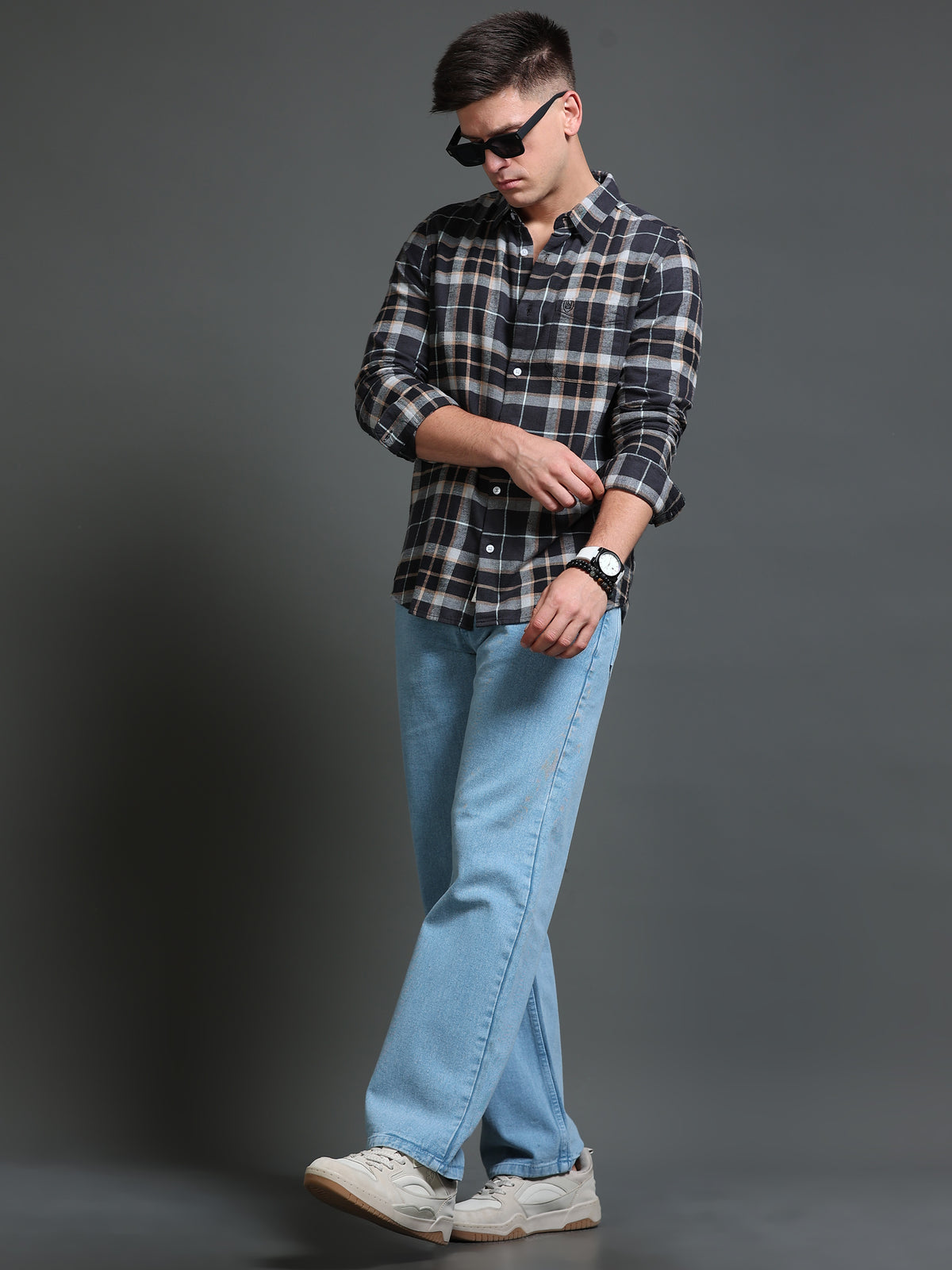 The Next Story Men Regular Fit Checkered Casual Brown Shirt - view 6