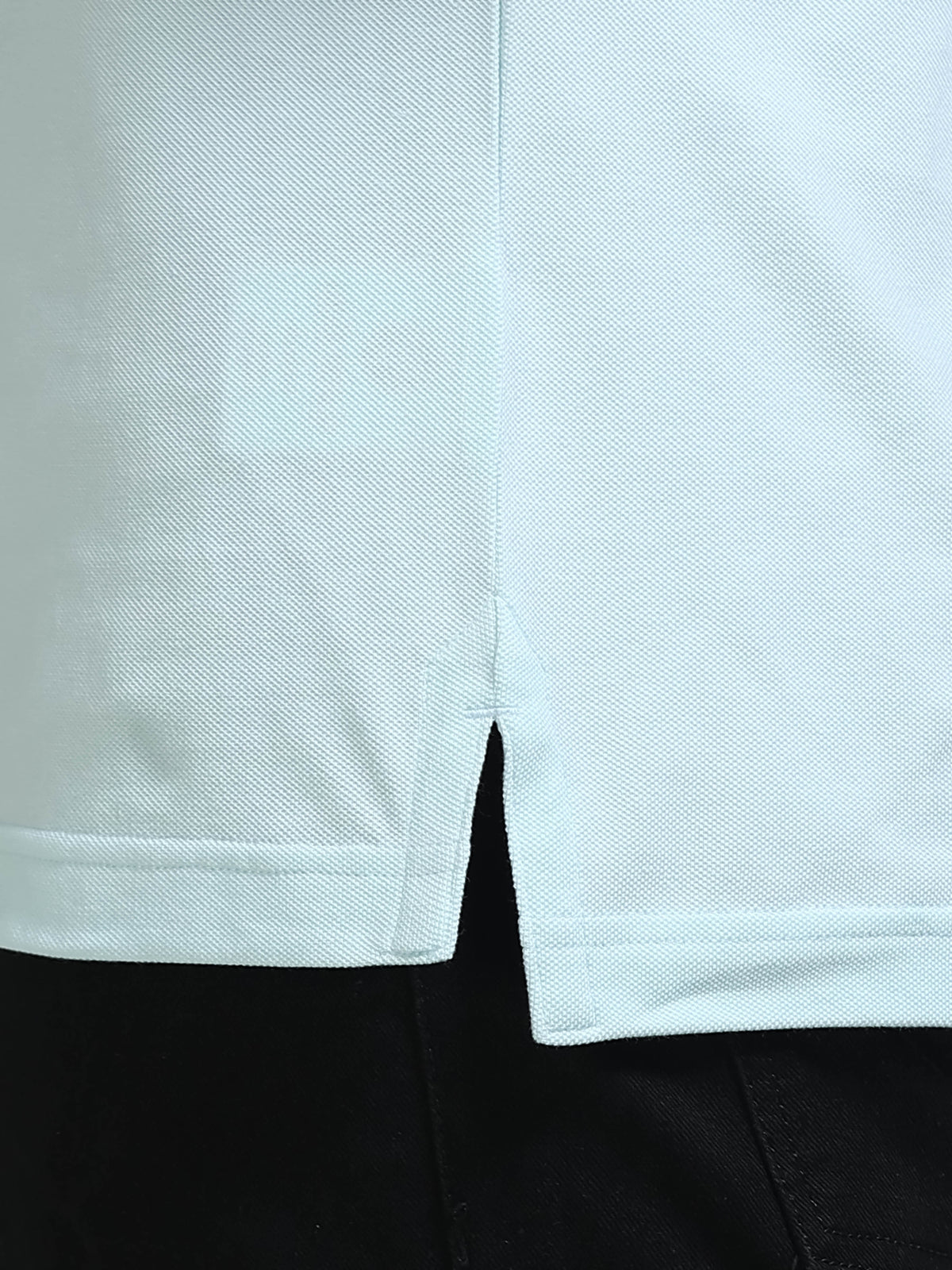 The Next Story Self Design Men Polo Neck Light Blue T-Shirt - view 6