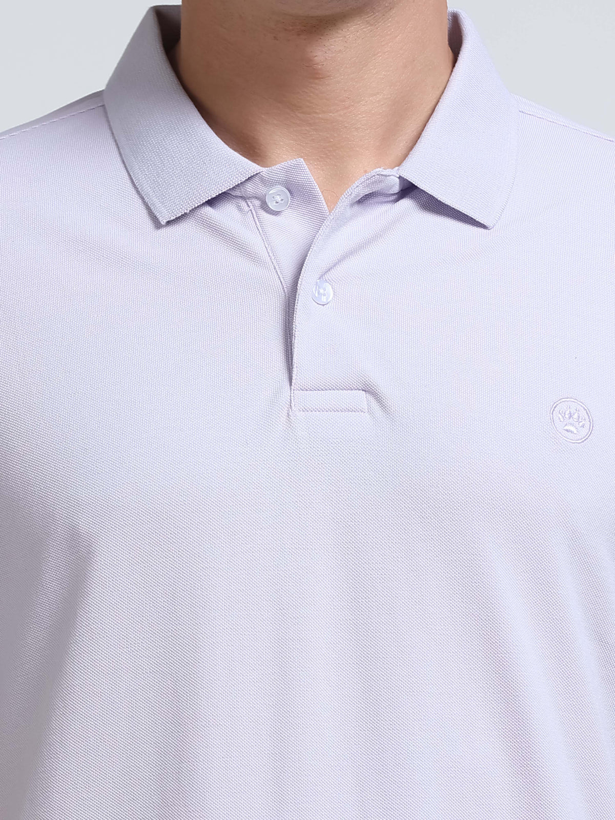 The Next Story Self Design Men Polo Neck Purple T-Shirt - view 5