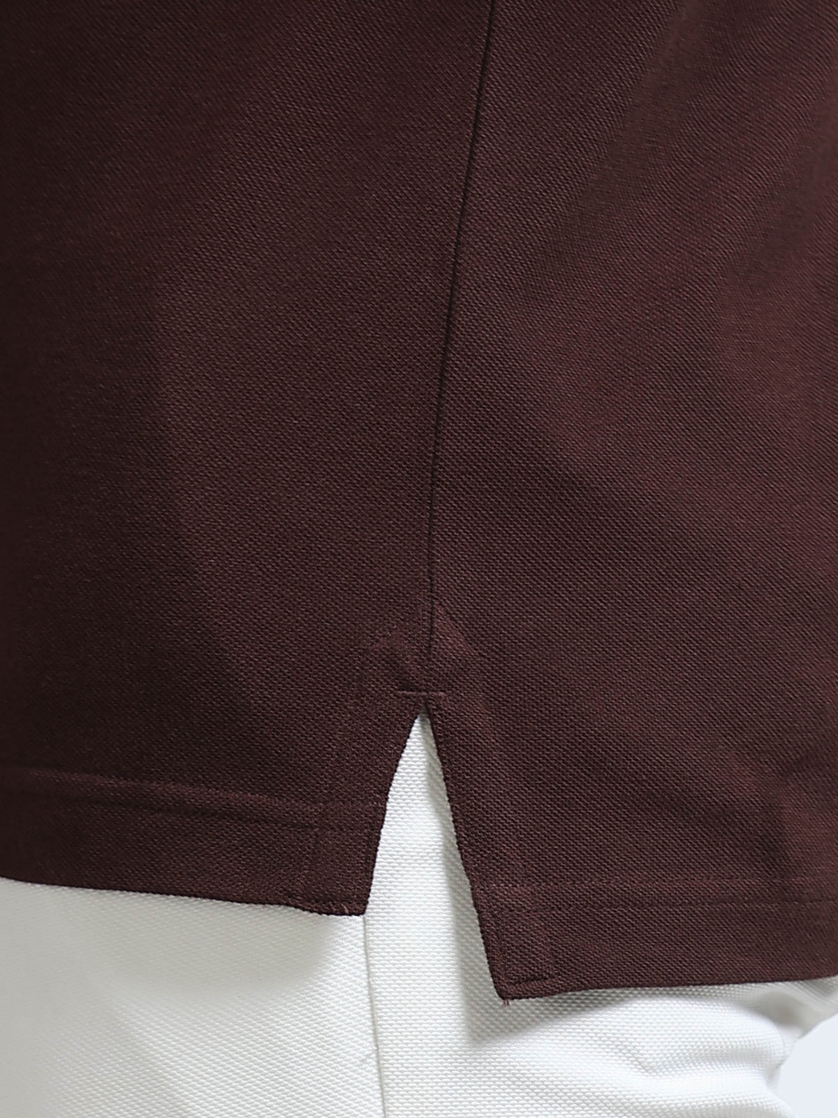 The Next Story Self Design Men Polo Neck Brown T-Shirt - view 6
